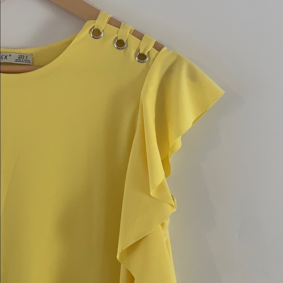 Ladies sleeveless dress, yellow - Picture 3 of 4